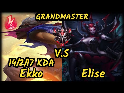 VIT.B Skeanz (EKKO) vs ELISE - 14/2/17 KDA JUNGLE GAMEPLAY - EUW Ranked GRANDMASTER v9.6
