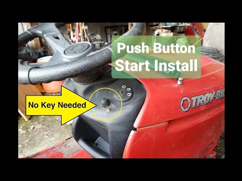 Push Button Start and Run Switch Install on riding Mower - No Key Needed