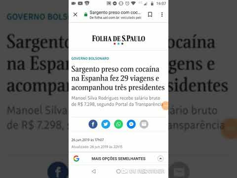 Folha de SP: sargente preso com cocaína acompanhou 3 presidentes