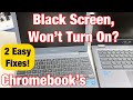 Chromebooks Black Screen Won T Turn On 2 Easy Fixes
