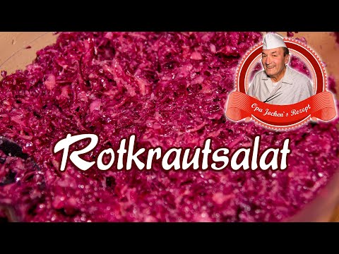 Rotkrautsalat selber machen - Rotkohlsalat mit Apfel und Zwiebel nach Opa Jochens Rezept