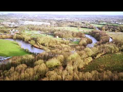 flying over the fields Blacker lane wakefield