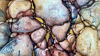 WATERCOLOR Mixed Media (neurographic inspired ink lines) - 290