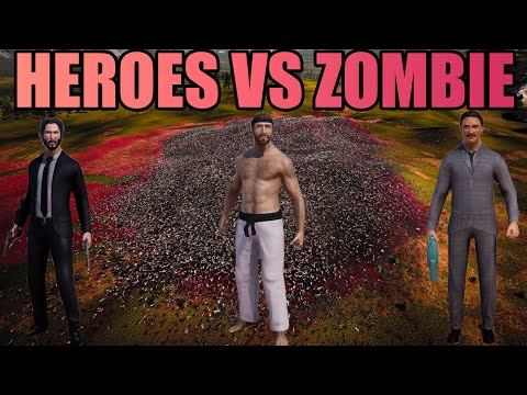 Can John Wick, Chuck Norris, Tesla stop 1 000 000 ZOMBIES | Ultimate Epic Battle Simulator 2