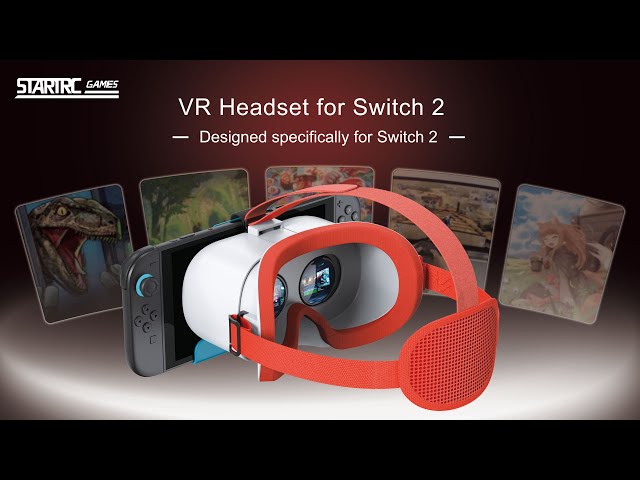Vídeo relacionado con Auriculares VR para Switch 2 2025, Switch 2 Virtual Boy VR Gafas con Lentes HD ajustables y cómodas correas para la cabeza con acolchado ancho, Labo VR Kit Gafas 3D para Switch 2 Accesorios, Blanco y