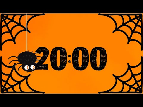 20 Minute Countdown Timer With Music (Creepy Crawly) - Halloween Spider