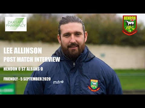 Lee Allinson post match v St Albans - 5 September 2020