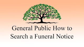 Search for a Funeral Notice