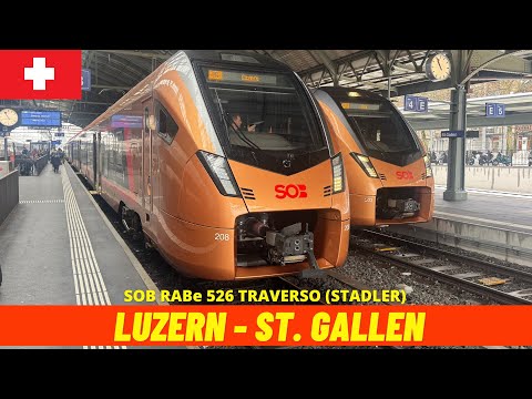 Führerstandsmitfahrt Luzern → St. Gallen (Südostbahn SOB, Schweiz, November 2025) 4K