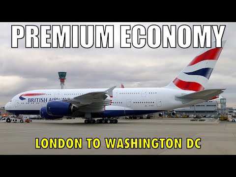 British Airways A380 Premium Economy Review ✈️ | World Traveller Plus London to DC