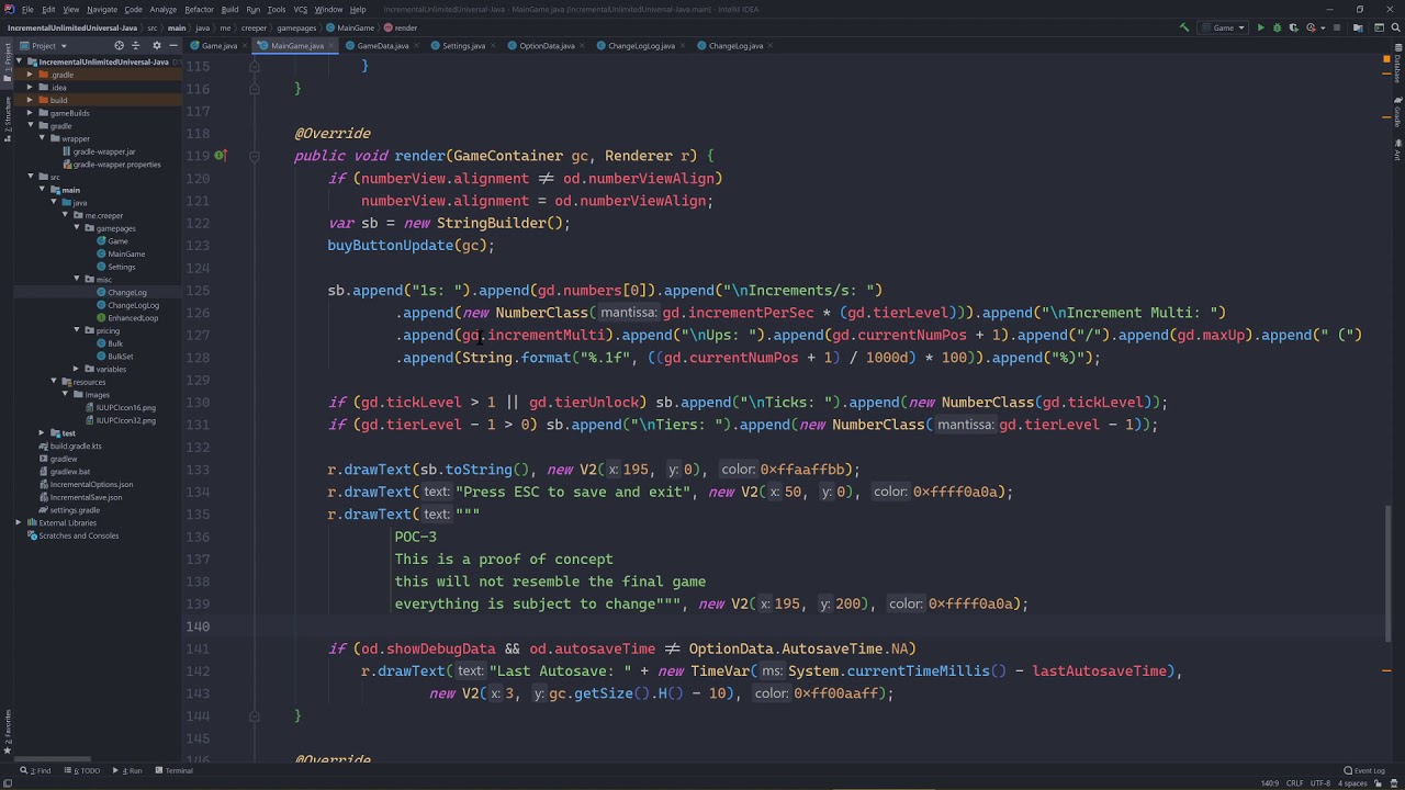 Java Game/GameEngine Coding Timelapse