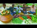 BIG VEGETARIAN RECIPE | BISI BELE BATH | Healthy Vegetables Recipe | Sambar Sadam Cooking In Village