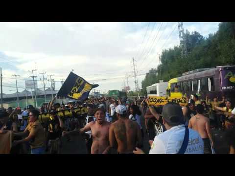 "LA REBEL  COPANDO LAS CALLES DE GDL 4/4/16" Barra: La Rebel &bull; Club: Pumas