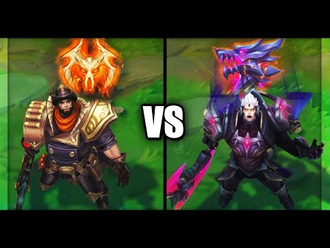High Noon Darius vs God King Darius Legendary vs Epic Skins Comparison (League of Legends)