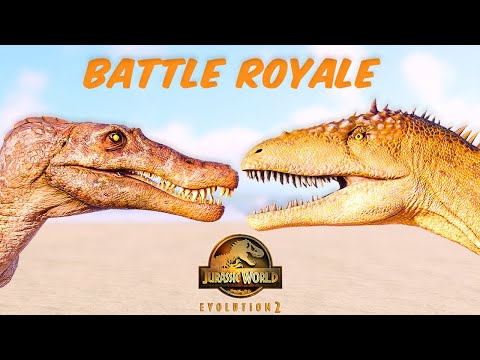 Battle Royale Mod of All Large Carnivore Dinosaurs 🦖 Jurassic World Evolution 2, Dinosaurs Fighting