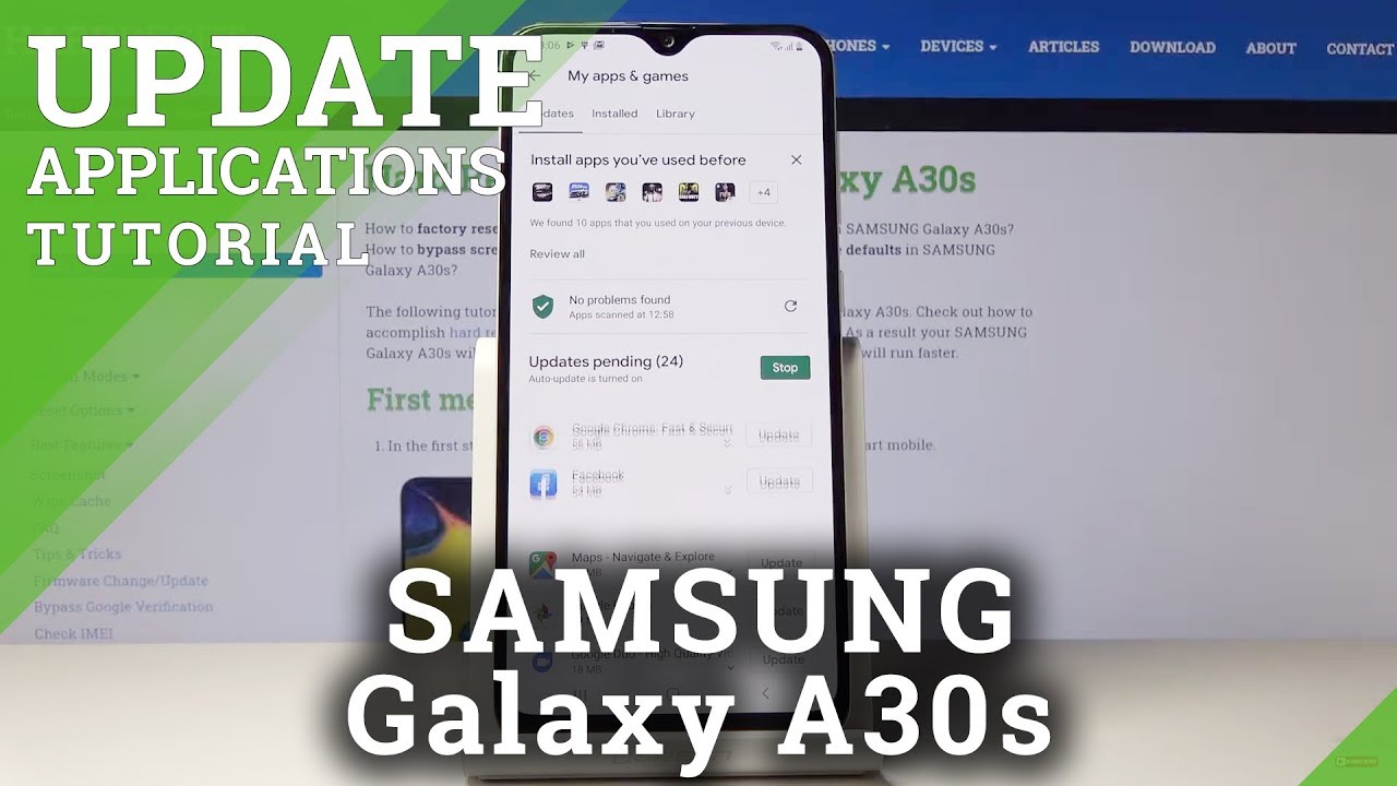 How to Update Apps in SAMSUNG Galaxy A30s – Latest App Version
