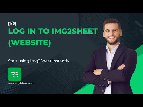 [1/6] Log in to Img2Sheet (Website) — Start Instantly with Google