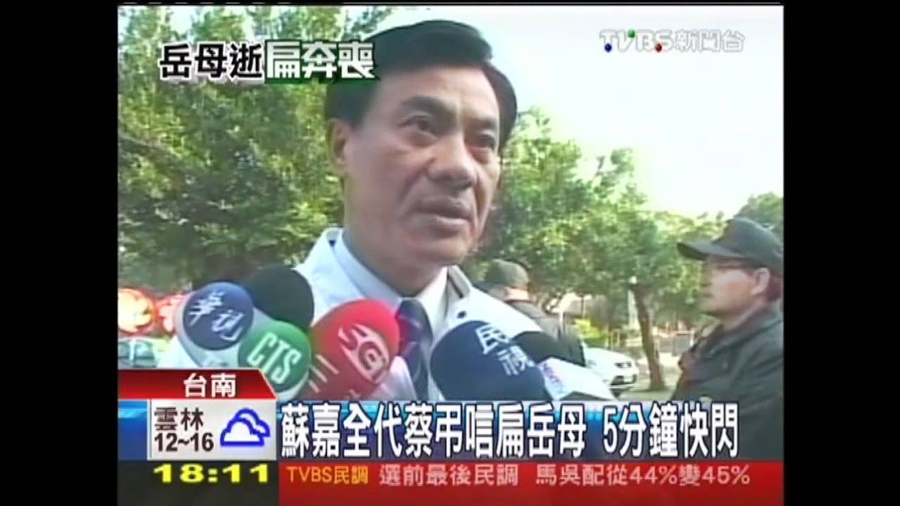 蘇嘉全代蔡英文靈堂上香 避談選舉