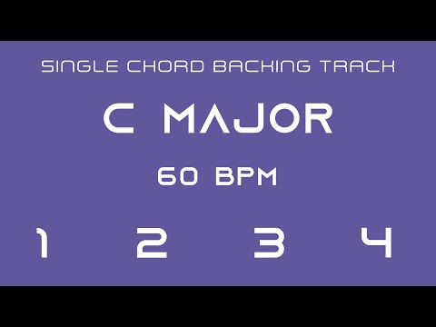 Single Chord Backing Track - C Major - 60 bpm