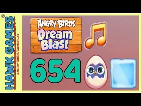 Angry Birds Dream Blast Level 654 - Walkthrough, No Boosters