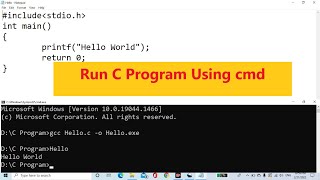 How to Run C program using cmd