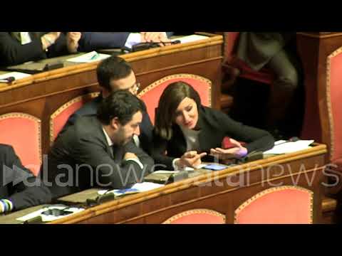 Senate: Bernini at Salvini's, kisses and hugs in the Chamber