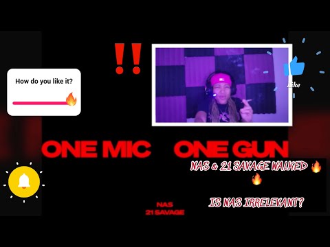 Nas ft. @ 21 savage - One Mic, One Gun ( official Audio) Reaction