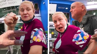 Racist Karen Gets INSTANT KARMA In Walmart..