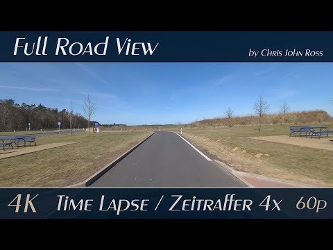 Autobahn (A14), Germany: Kreuz Schwerin - Schwerin Ost - 4x Time Lapse (Zeitraffer) - 4K (2160p/60p)