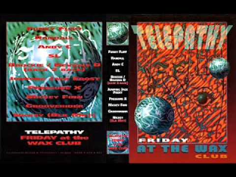 DJ SL with Stevie Hyper D & 5ive O - Telepathy at the Wax Club in 1994