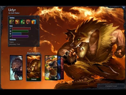 Black Belt Udyr Skin Spotlight Gameplay 1080p HD League Of Legends