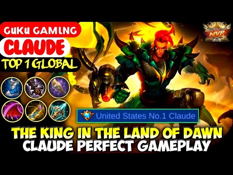 Claude Agressive Gameplay !Top1Global Claude (Guku Gaming) - MOBILE LEGENDS