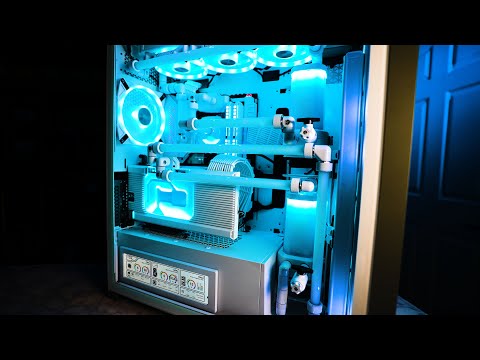 Building The Ultimate ALL-WHITE Water Cooled PC of 2022! INTEL CORE I9-12900K / ASUS RTX 3090 STRIX