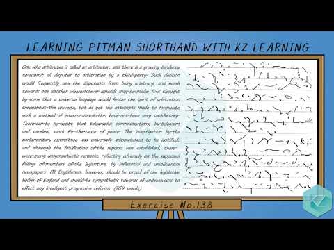 Exercise No.138 @  60 WPM - Pitman Shorthand Dictation - KZ Learning