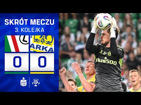 Legia - Arka | SKRÓT | Węglarz ratuje Arkę, Tobiasza ratują słupek i poprzeczka | Ekstraklasa