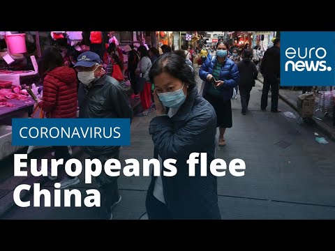 Europeans flee China as coronavirus cases continue to rise