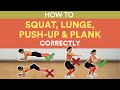 How To Squat Lunge Push Up Plank Correctly Dos Don Ts Joanna Soh