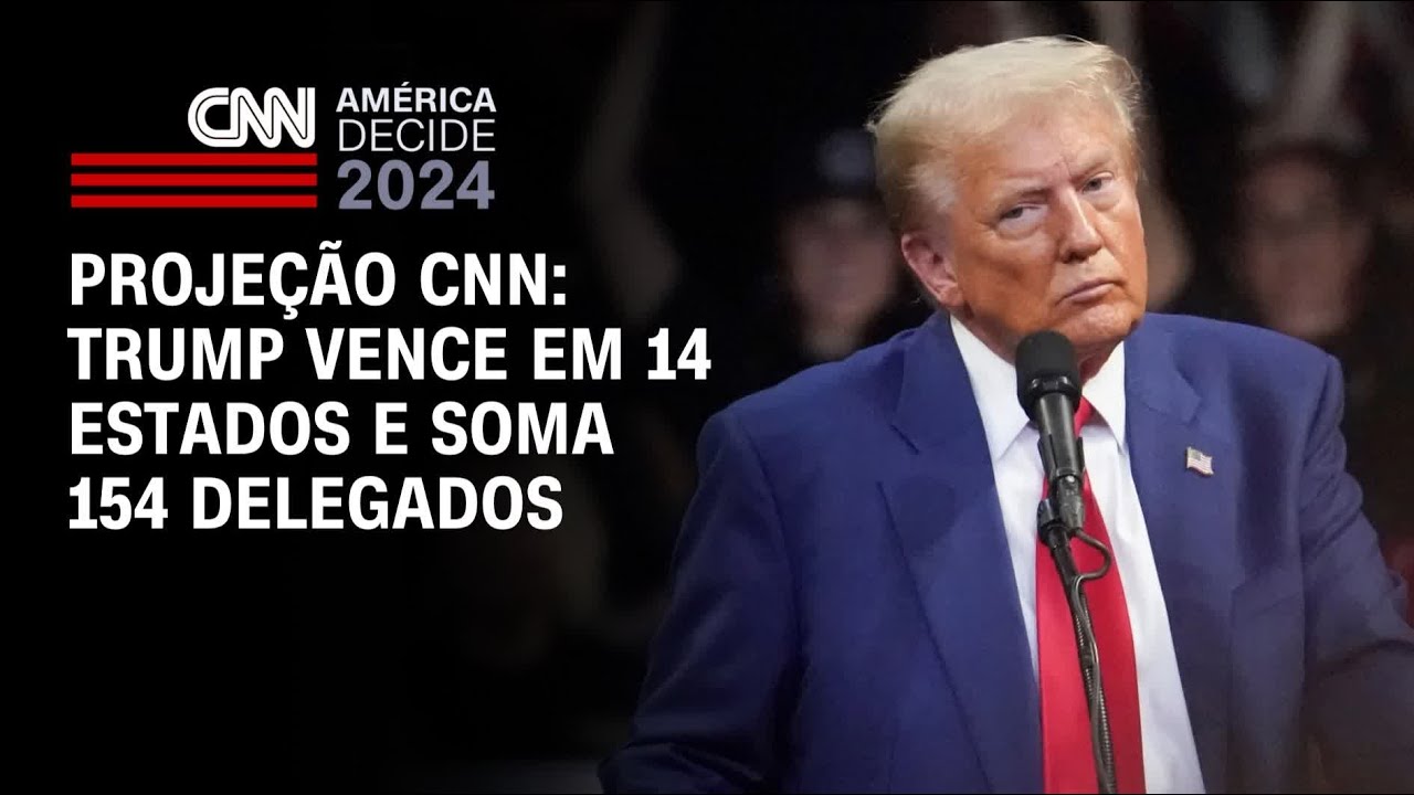 Projeção CNN: Trump vence em 14 estados e soma 154 delegados | América Decide