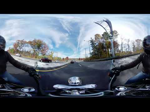 Route 20 motorcycle ride on my 2007 Fat Boy from Auburn, MA to Boston in 360 VR