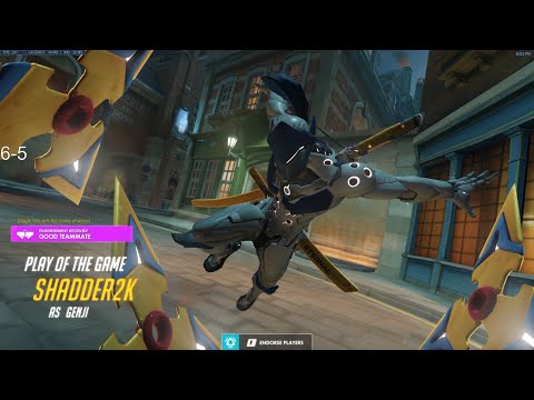 Overwatch Genji God Shadder2k Popped Off With 39 Elims -POTG-