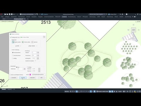 WS LANDCAD - Details verteilen auf einer Fläche