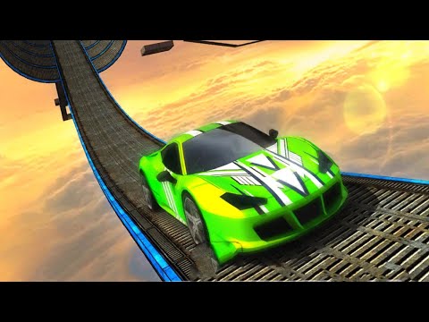 Impossible Stunt Car Tracks 3D: Green Car Driving Stunts Levels 10 & 13 - Android GamePlay 2020