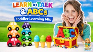 Learn to Talk for Toddlers – ABCs, First Words, Colors, Counting & Phonics | Best Toddler Learning