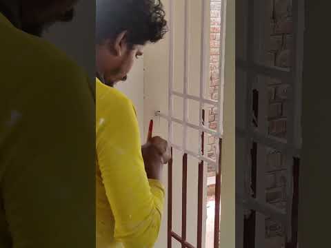 Window grill oil painting#window#painting#colour#grill#new #constructiontips#constructionworkers