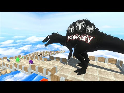 Venom Spinosaurus Oasis Death Run - Animal Revolt Battle Simulator