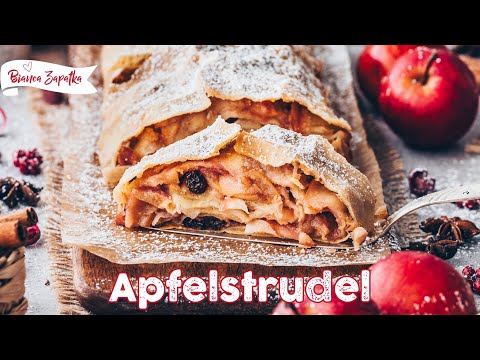 Der Beste Apfelstrudel nach Omas Rezept - Einfach & Vegan - Wiener Strudel mit Apfel-Zimt-Füllung