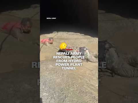 Nepali army rescues people from hydro power plant tunnel