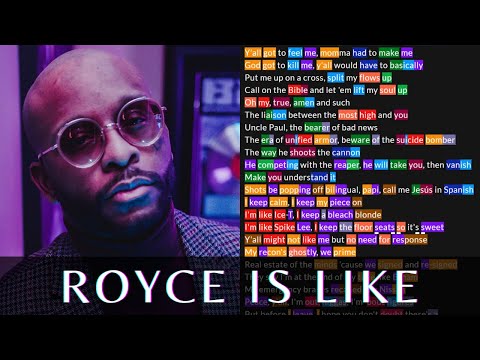 Royce Da 5'9 - Royce Is Like | Lyrics, Rhymes Highlighted