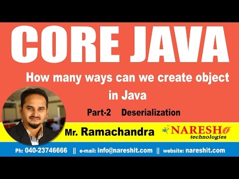 How Many Ways Can We Create Object In Java Part 2 Deserialization Core Java Tutorial