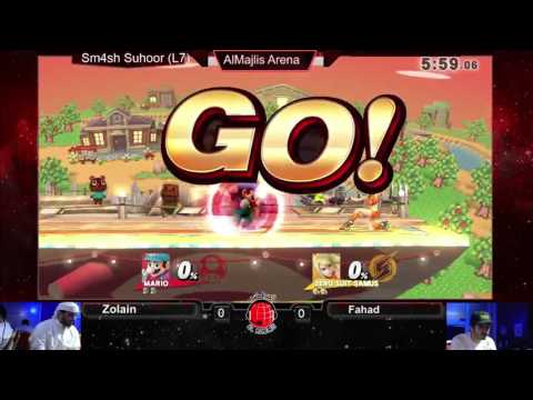 Smash 4 Suhoor: Fahad (ZSS) vs Zolain (Mario) - LR8